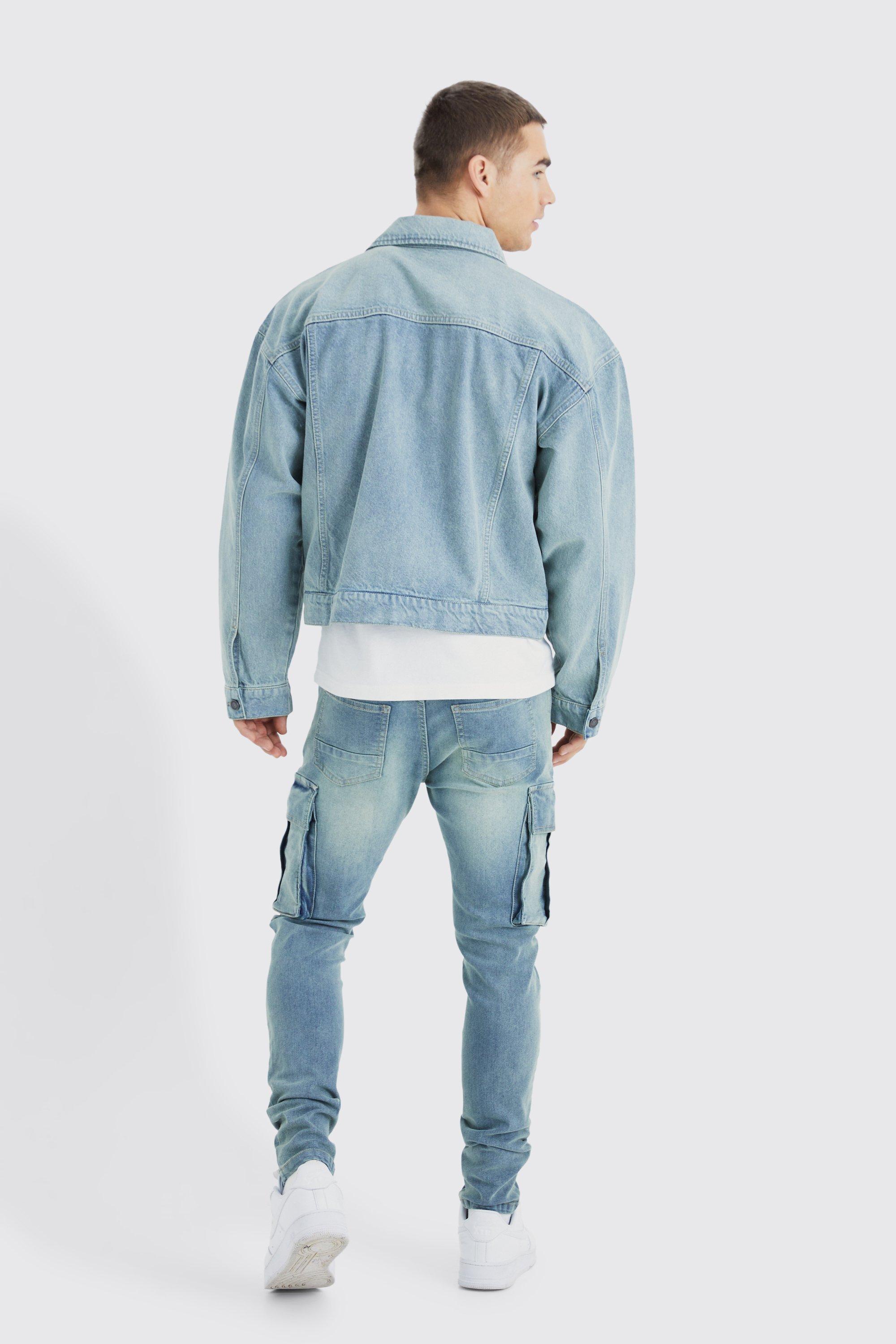 Boxy Fit Denim Jacket | boohoo